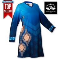 BEST SELLER! NEW! Muslimah Women Long Sleeve Dress Blouse Suit Maternity Nursing Top Wear Couple Tshirt Big Plus Size Baju Jubah Kemeja Jersey T Shirt Ibu Hamil Labuh Wanita Perempuan Abaya Lengan Panjang Murah Viral XWM950 (L.BLUE OMBRE) by MAMAJOY