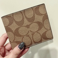 補貨到 熱賣款【COACH】F75083 F66551 防刮 滿版LOGO 短夾 男用短夾 皮夾 經典款