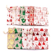 Christmas Snowflake Gift Bag Five-Pointed Star Candy Drawstring Packaging Drawstring Bag Christmas Elk Gift Bag Small Bag