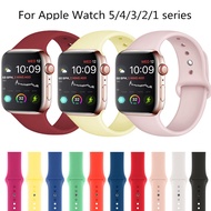สายรัดซิลิโคนสำหรับ Apple Watch Series 2/1 38mm 42mm Sport band สำหรับ I Watch Series 4/5 40mm 44mm watchband