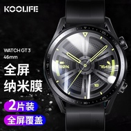 KOOLIFE【两片装】华为Watch GT3保护膜huawei gt3钢化玻璃手表盘贴膜智能手表高清超薄水凝膜全屏幕覆盖46mm