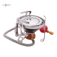 Outdoor Double Ring Gas Stove Camping Gas Burner Folding Electronic Stove Hiking Portable Foldable Split Stoves