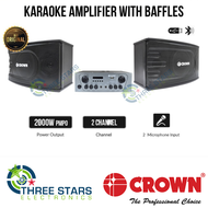 2021 Crown BFA-616 2000W PMPO Karaoke Amplifier with Baffle Speaker Crown BFA-616 Karaoke Amplifier