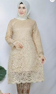 Atasan Kebaya Modern Style Modis Cantik Tunik Terbaru/ Kebaya Modern Brokat Model Tunik/ Kebaya Pesta/ Baju Kebaya Muslimah