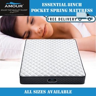 AMOUR BRAND ESSENTIAL 8 INCH SWEET DREAM POCKET SPRING MATTRESS/ALL SIZE AVAILABLE