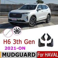 บังโคลนรถยนต์สำหรับ Haval H6 2021 3th Gen 2021 Haval H6 2021-On แผ่นบังโคลนอุปกรณ์เสริมแผ่นบังโคลนติดรถยนต์