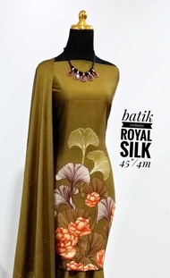 ❤❤❤ ZZara Kain Pasang Corak Batik Eksklusif Textile Untuk Baju Kurung Kebaya Dubai Silk Dubai Gold DC002