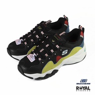 Skechers D'lits 黑色 皮質 老爹 休閒運動鞋 女款 NO.I9923【新竹皇家 12955BKYL】