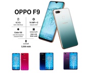 โทรศัพท์ราคาถูก OPPO F9 6.3นิ้ว 6GB RAM+128GB ROM โทรศัพท์มือถือ จอใหญ่ มือถือ New smartphone Android8.1 phone รองรับเกม Mobile phone full HD screen สมาร์ทโฟน มือถือราคาถูก