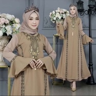Abaya Turky hitam mewah/Abaya sultan model mewah/gamis abaya terbaru 2023/gamis terbaru 2023 lebaran mewah-MuslimahCollection21