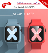 สาย + เคสสำหรับI Watch Series 5 4,สายนาฬิกาแบบถอดเปลี่ยนได้ขนาด44มม. 40มม. สำหรับสายApple Watchซีรีส์321 42มม. 38มม. อุปกรณ์เสริมสำหรับนาฬิกา