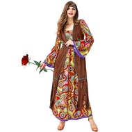 ❀■ Fantasia Purim Halloween Costumes for Women 60s 70s Retro Hippie Love Costume Carnival Fancy Dress