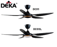 DEKA DC2-313L &amp; DC2-311 56" CEILING FAN WITH REMOTE CONTROL (WITH &amp; WITHOUT LED LIGHT) (BLACK)