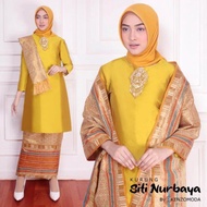 [PRE-ORDER] Songket Siti Nurbaya #1 Set baju kurung Labuh sutera kilat Batik Nyonya (Baju kurung + kain Pario songket + selendang) [ETA: 10 day]