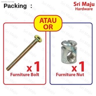 Selling MAJU JCBC JCBB Furniture Connector Fixing Screw Bolt Nut Hex Insert Wood Barrel Nut Ikea Courts Chair Bed Frame
