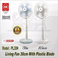 KDK PL30H STAND FAN / LIVING FAN / STANDING FAN / WHITE AND BLUE AVAILABLE / 12  PLASTIC BLADE / KDK