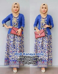 model gamis batik kombinasi polos terbaru 2021 / Batik Murah / Batik Sarimbit / Baju Batik Modern / Batik Kondangan / Batik Keluarga / Batik Pekalongan - Baju Batik Gamis Wanita Terbaru Kanaya Etnic