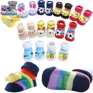[ Genius Baby House ] 0-12m Baby Boy Girl Cotton anti slip socks 3D Cartoon design S1984