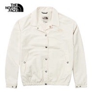 【The North Face】防潑水防風 女款 教練外套 米白色