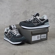 Sepatu Sneakers Pria New Bal574 Black Grey/Sneakers Import/gayain
