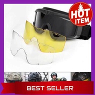 TRUSTED SELLER Military Airsoft Tactical Goggles Shooting Glasses Motorcycle Windproof Wargame Goggles (J1460-6)