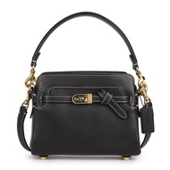 COACH TATE 18 CARRYALL 專櫃款 質感素面皮革肩背/斜背兩用包-黑色