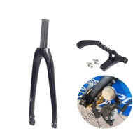 SILVEROCK Front Fork 20 Inch 406 Disc Brake C Clip 451 Folding Bicycle Stroller Small Wheel Bike Carbon Fiber