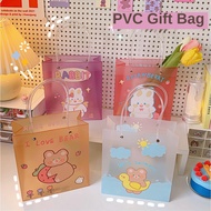 【SG Local Stock】PVC Gift Bag Cute Plastic Cartoon Bear Bags Portable Shopping Bag Christmas Gift Wrapping