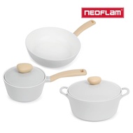 NEOFLAM Retro系列公主鍋具3件組 (26cm湯鍋+18cm單柄湯鍋+24cm平底鍋)