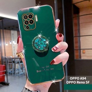 Casing Ponsel OPPO Reno 5F / OPPO A94 2021 5G, Pelindung Belakang TPU Lunak Lapis Listrik OPPO Reno5 F / OPPO A94 2021 5G