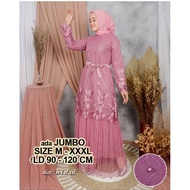 NUSANTARA DISKON Gamis full Brukat bordir Pesta ada JUMBO XXXL XXL Kebaya lace satin Dress Baju pesta kondangan modern brukat brokat payet tutu tile jumbo big size 5 4 3 XL L remaja muslimah muslim wanita mewah premium jumbo terbaru lebaran 2021 ihsafira