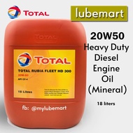 TOTAL RUBIA FLEET HD300 20W50 CF4 (18 LITERS) - DIESEL ENGINE OIL