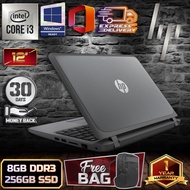 HP PROBOOK 11 G1 - INTEL CORE I3 5TH GENERATION/ 8GB DDR3 RAM / 256GB SSD STORAGE / 11.6 INCH / WINDOW 10 PRO GENUINE / LAPTOP / 1 YEAR WARRANTY / FREE BAG PACK - 30 DAYS MONEY BACK GUARANTEE