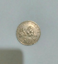 Uang Kuno/Uang Lama/Uang Mahar 50 Sen Singapura Tahun 1987