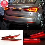 2PCS Car Red Len Led Rear Bumper Reflector LED Brake Light Tail Fog Lamp for Kia K3 Cerato Forte 2012-2016