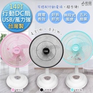【勳風】旋風式14吋充插二用DC風扇循環扇行動扇 HF-B26U(鋰電/夠強/安靜)