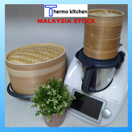 Thermomix Accessories - High Quality High Quality Bamboo Steam Basket (Oval Shape)Special for Thermomix Tm5/Tm6 美善品小美多功能料理機配件 - 蒸笼锅小美椭圆形竹柳杉木蒸包子不滴水两笼一盖