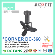 Acorn Corner DC-360 16 Inch Eco Ceiling Fan + Remote Control