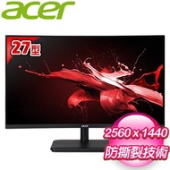 ACER 宏碁 ED270U P 27型 2K 165Hz 1ms 內建喇叭曲面電競螢幕