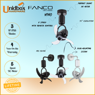 [NEW LAUNCH] Fanco VINO 18" DC Motor Ceiling Corner Fans and Wall Fan with Remote Control/ROOM/HALL/CORNER/UNIDBOX/DINNING/KITCHEN/