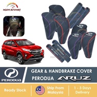 ready stock 100 FIT Perodua ARUZ Genuine Leather Gear Knob Handbrake Cover Produa Aksesori Kereta accessories accessori bodykit