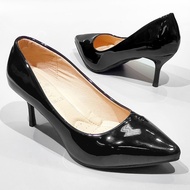 รองเท้า 9696 รองเท้าผู้หญิง รองเท้าคัชชู หัวแหลม ส้นสูง รองเท้าคัชชูสีดำ รองเท้าส้นสูง 2.5 นิ้ว FAIRY
