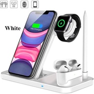 4 In 1แท่นชาร์จไร้สายชาร์จเร็วสำหรับ Iphone 12 11 X XR XS Pro Max Apple Watch 6 5 Airpods Pro Pencil 1St Dock