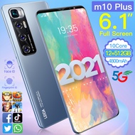 4G【handphone promo】RAM 12GB+512GB ROM Handphone M10 hp murah 500 ribuan Android10.0 note8 smartphone Layar full HD Camera 21MP + 48MP Edisi peringatan HP Free gift for Sunfury S20 rino3 mate40 V15pro V19 -YH