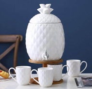 Handmade Ceramic Water Dispenser Drink Jug Drinking Water Storage Water Storage Tank With Faucet ,Water Set Home Large Capacity Water Tank Water Cooler Cold Water Bottle Juice Bucket With Faucet