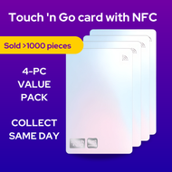 4-pc Touch N Go Card Enhanced NFC Silver Logo 2029 Expiry Preloaded Value Ready-to-use