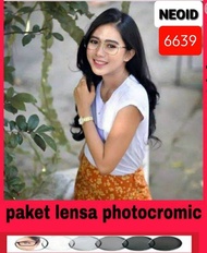 KACAMATA FRAME + LENSA PHOTOCROMIC 6639 (minus,plus,cyl)