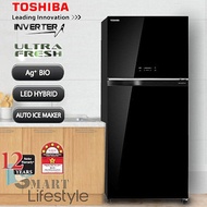 TOSHIBA GR-AG58MA(GG) 610L 2-DOORS DUO HYBRID INVERTER REFRIGERATOR PETI SEJUK