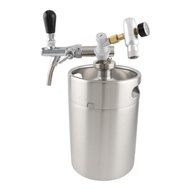 5L Mini Keg Pressurized Stainless Steel Beer Growler Keg Kit System With Co2 Regulator For Homebrew Craft Draft Beer Carbonation
