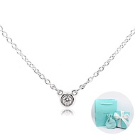 Tiffany&Co. 純淨圓形0.03克拉鑽石純銀項鍊